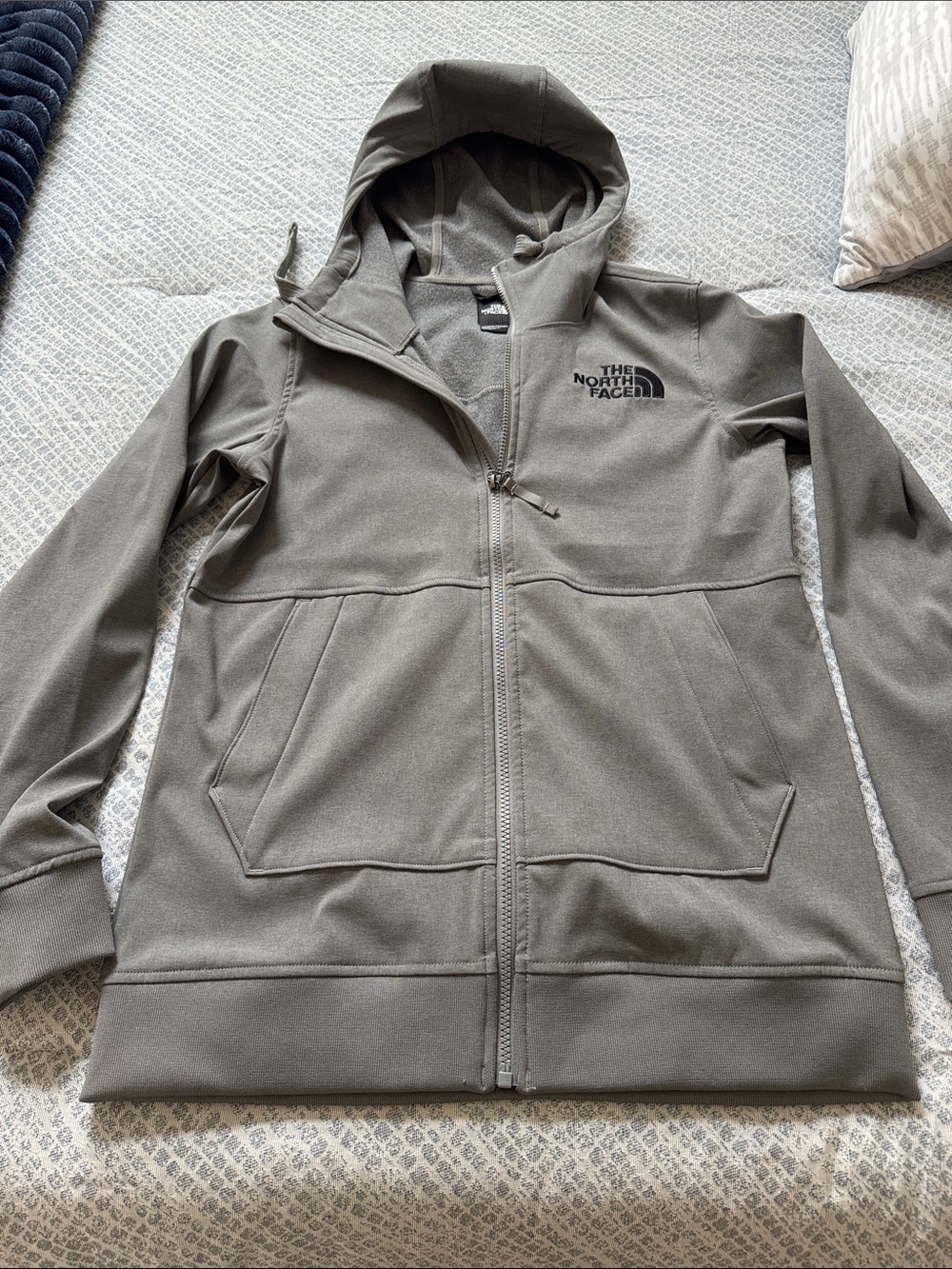 The North Face Women’s Small Hooded Full-Zip Jacket in Gray